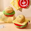 6 шт. Милое гамбургерное полотенце для рук, подвесное, для кухни, ванной, впитывающее, утолщенное, быстросохнущее, мультяшное, детский платок