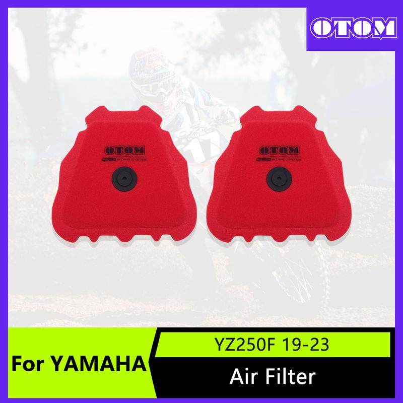 OTOM Motorcycle 2019-2023 Air Filter Cleaner Sponge Element Dual Foam Layer For YAMAHA YZ250F YZ450F WR250F WR450F Dirt Bikes