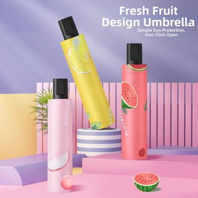 Черная резиновая ручка Зонт с защитой от УФ-лучей Маленький легкий Солнцезащитный зонт Для дома и ежедневного использования