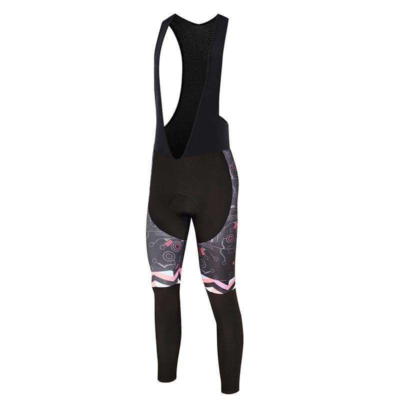 Трикотажные изделия для езды на велосипеде, комплект одежды для велоспорта, мужской/женский черный нагрудник с длинными рукавами, брюки, костюм для велосипедной одежды