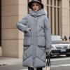 Утолщенное пальто из хлопка, пуховое пальто из хлопка, женское свободное зимнее пальто, пальто средней длины до колена из хлопка