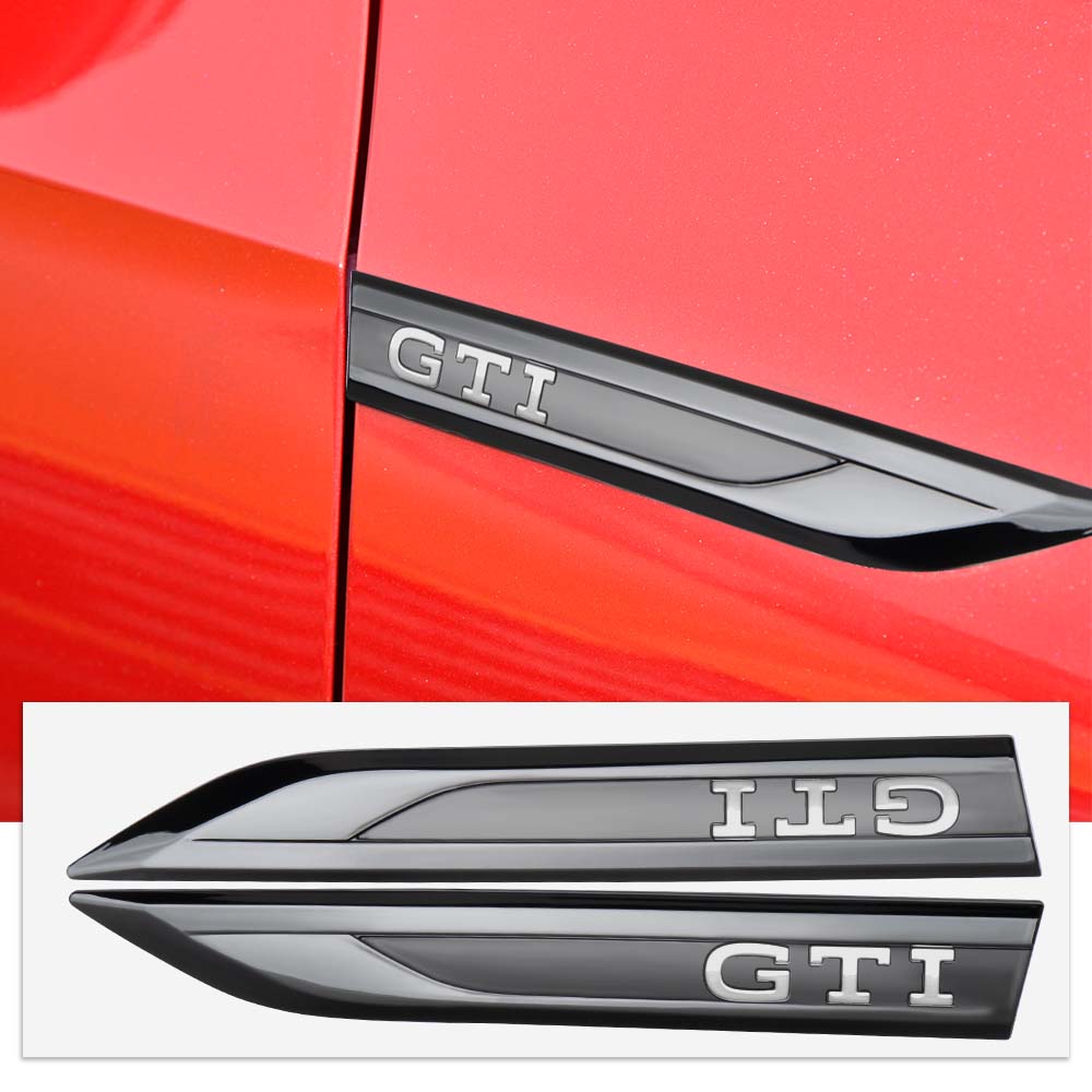 AABIS1 3D ABS Боковой Эмблема Крыла Крыло Для Volkswagen Golf GTI GTD 7 MK6 JETTA POLO Tiguan Bora b7 Passat Аксессуар Значок Автомобиля Стайлинг
