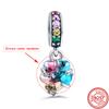 925 Silver Insects Series Colorful Zircon Dragonfly Flower Bee Butterfly Beads Fit Original  Charms Bracelet Fine Jewelry