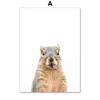 Nordic Squirrel Owl Giraffe Art Wall Poster Hedgehog Rabbit Hamster Mural Children's Room Home Decoration Cuadros Decorativos