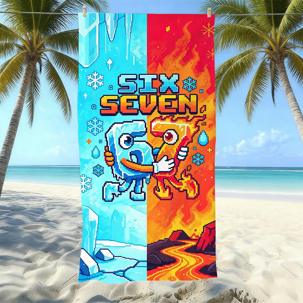 Explosive 67 Digital Printed Beach Towel Sand-Proof Absorbent Bath Towel Seaside Vacation Quick-Drying Towel