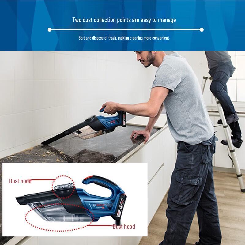 Bosch Беспроводной портативный пылесос GAS18V-1, штекер CN (адаптер в комплекте)