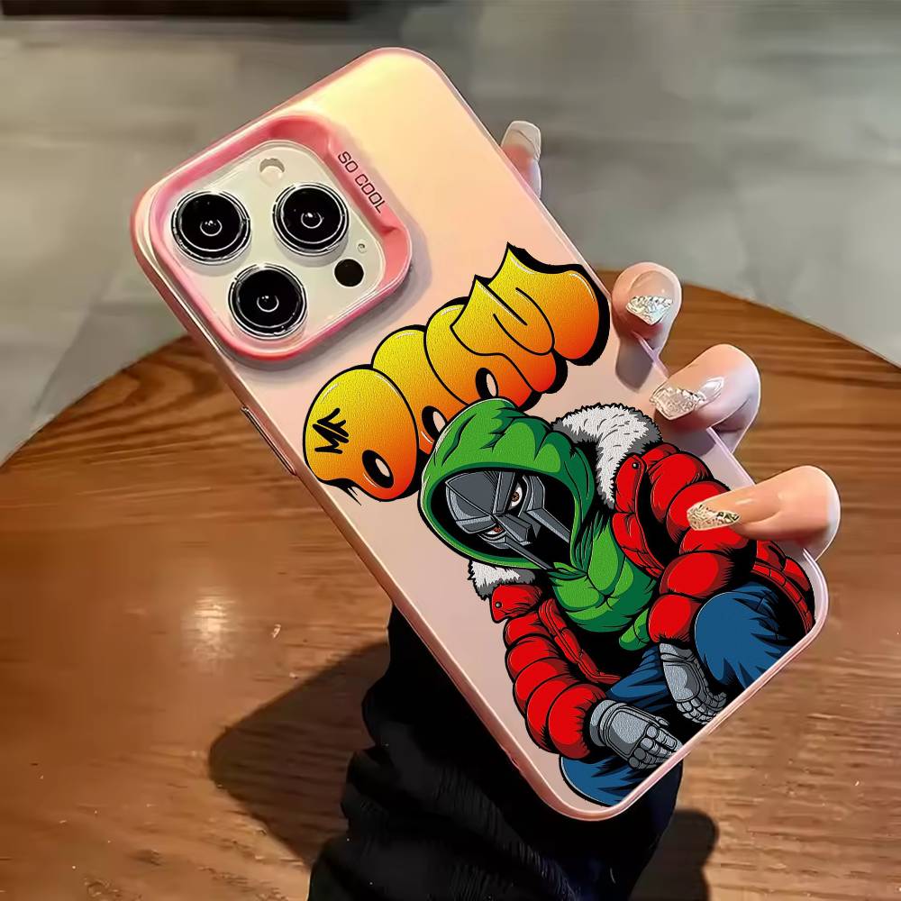 rapper M-MF DOOM Phone Case For iPhone 17,16,15,14,13,12,11,Pro Max,Plus Candy Silver Cover