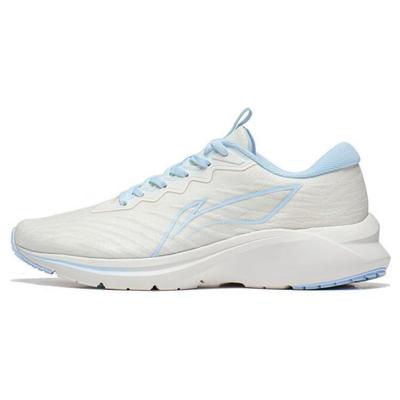 Кроссовки Li Ning Yun Que повседневные удобные из ткани, нескользящие, износостойкие, дышащие, с низким верхом, женские, белые, синие ARST034-3