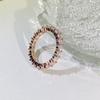 Single Row Diamond Ring for Women Rose Gold Tail Ring