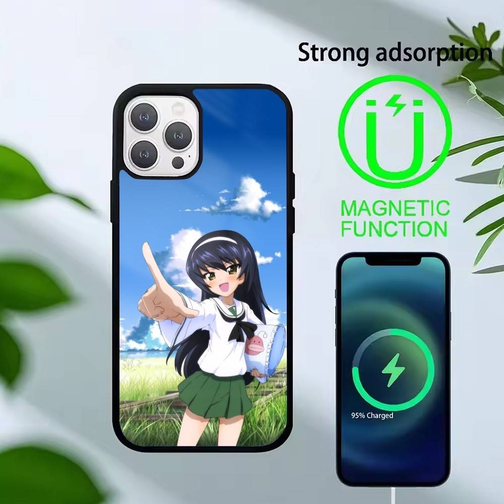 Чехол для телефона G-GIRLS и P-PANZER для iPhone 14,16,15,13,17,12,Plus,Pro,Max Магнитный для Magsafe Матовый Чехол