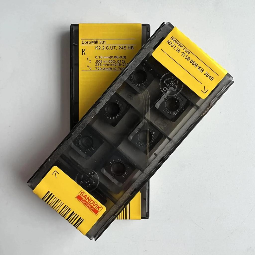 Original Sandvik / N331.1A-115008M-KM 3040 / CNC Lathe Carbide Blade 10 PCS