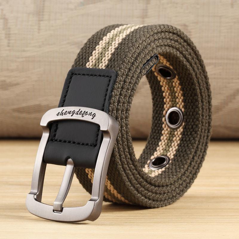 Tactical Hunting Pin Buckle Belt Unisex Trendy Nylon Girdle Fashion Luxury Design Jeans Accessories Business for Men Canvas Belt