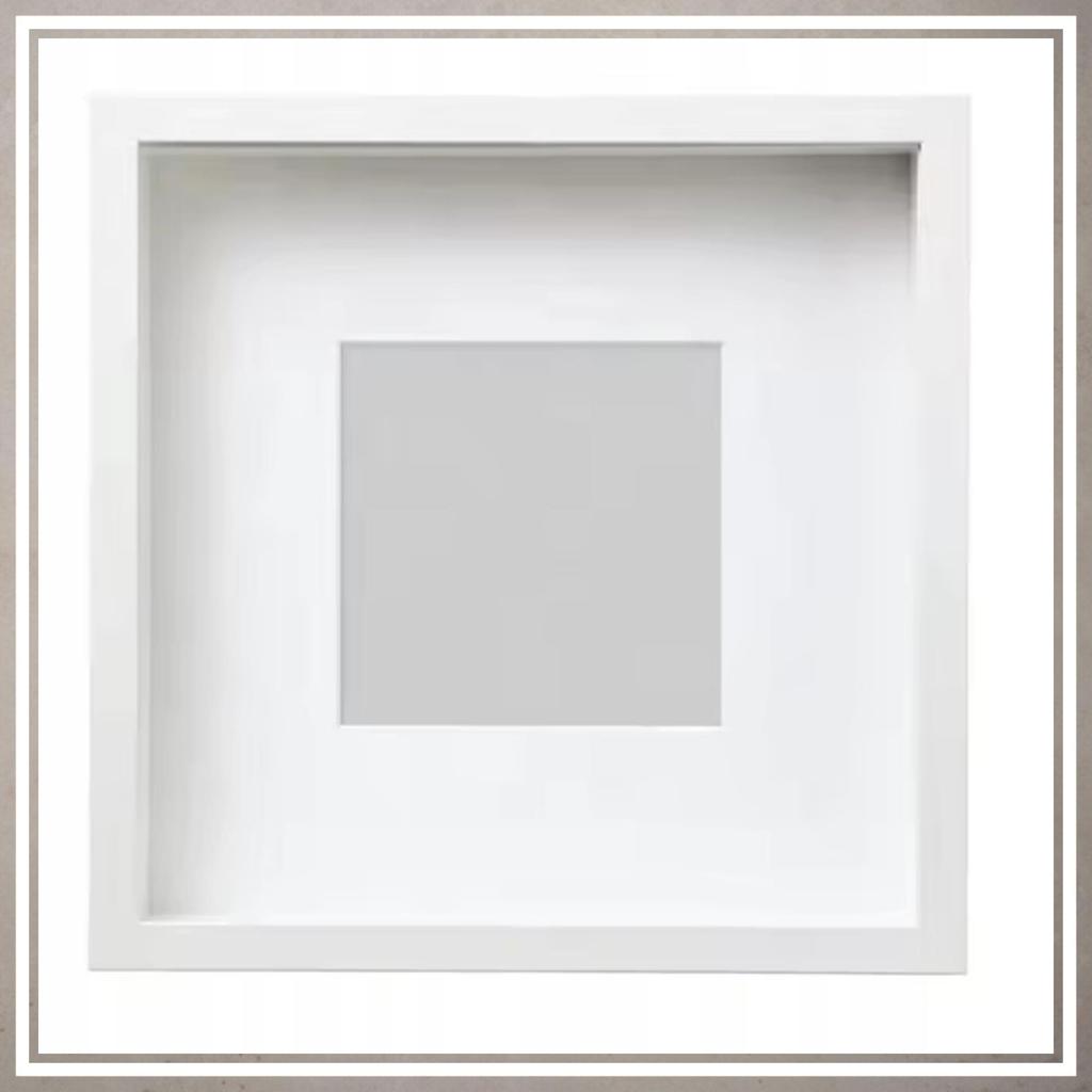 Deep box 3D frame 24.5x24.5 for moss handicrafts for photos, white