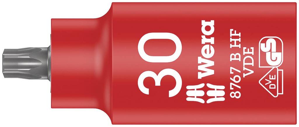 WERA Insulated TORX Bit Torx Size Total Length 004923 3/8DR Socket, 30mm, 55mm,