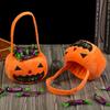 Trick or Treat Halloween Candy Bag Cloth Stuffed Cotton Tote Bags Pumpkin Candy Bucket  Children