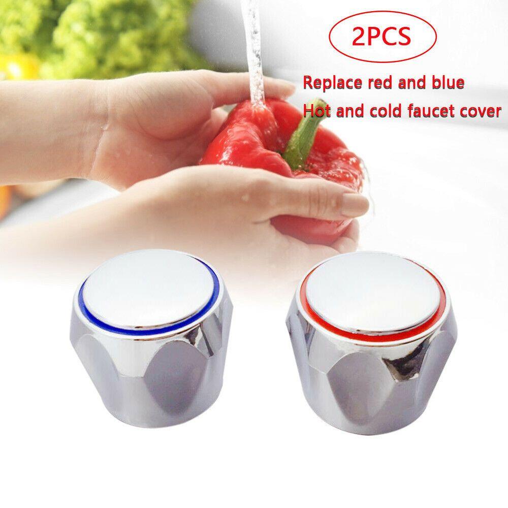 Bathroom Supplies Chrome Plated Kitchen Accessories Faucet Handle Hot & Cold Tap Head Faucet Cover