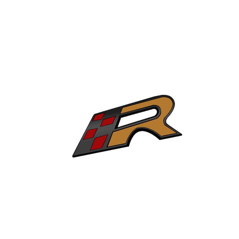 gycsn9 Car Front Grille Hood Rear Trunk Sticker R Emblem Badge For Racing Ibiza Leon E-racer Ateca Formentor Alhambra Exeo Altea Ateca