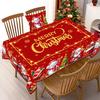 Waterproof Christmas Tablecloth Dining Table Holiday Decor Square Round Cotton Blend Festive Kitchen Linens