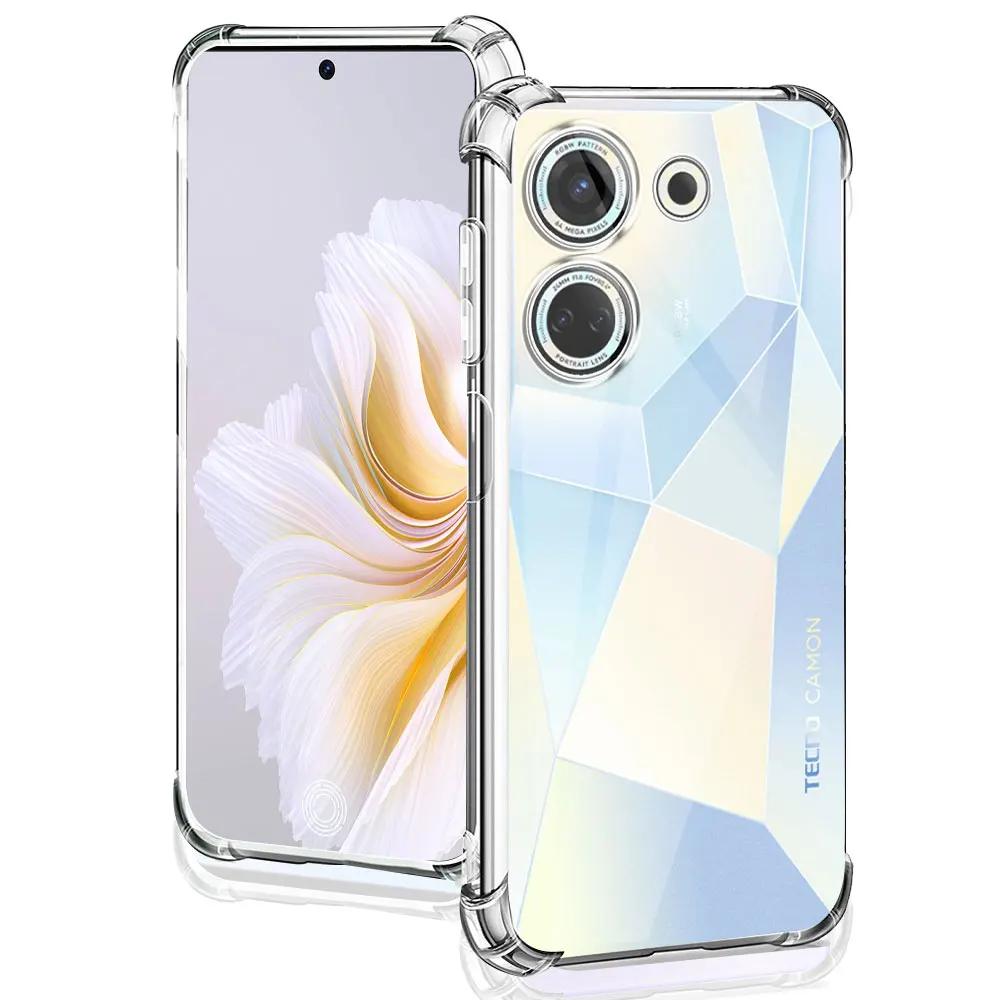 Для Tecno Camon 20 Pro Чехол Силиконовый Мягкий Прозрачный Ударопрочный Чехол Для Tecno Camon 19 18 Чехол Tecno Camon 19 Pro 19 Neo 18P Coque