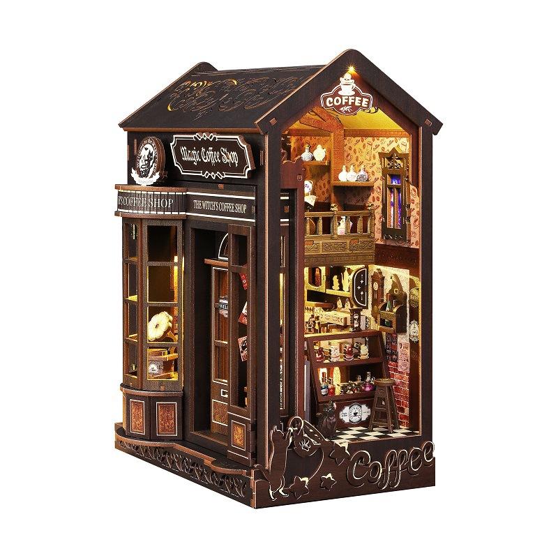 Милая Комната DIY Миниатюрный Кофейный Дом 3D Книга-Пазл Уголок Набор - Крошечный Модель Строительная Игрушка Подарок на День Рождения