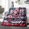 Flamengo Football Team Player Collage Print Flannel Blanket Soft Warm Throw Blanket Soccer Fan Sofa Bed Decor