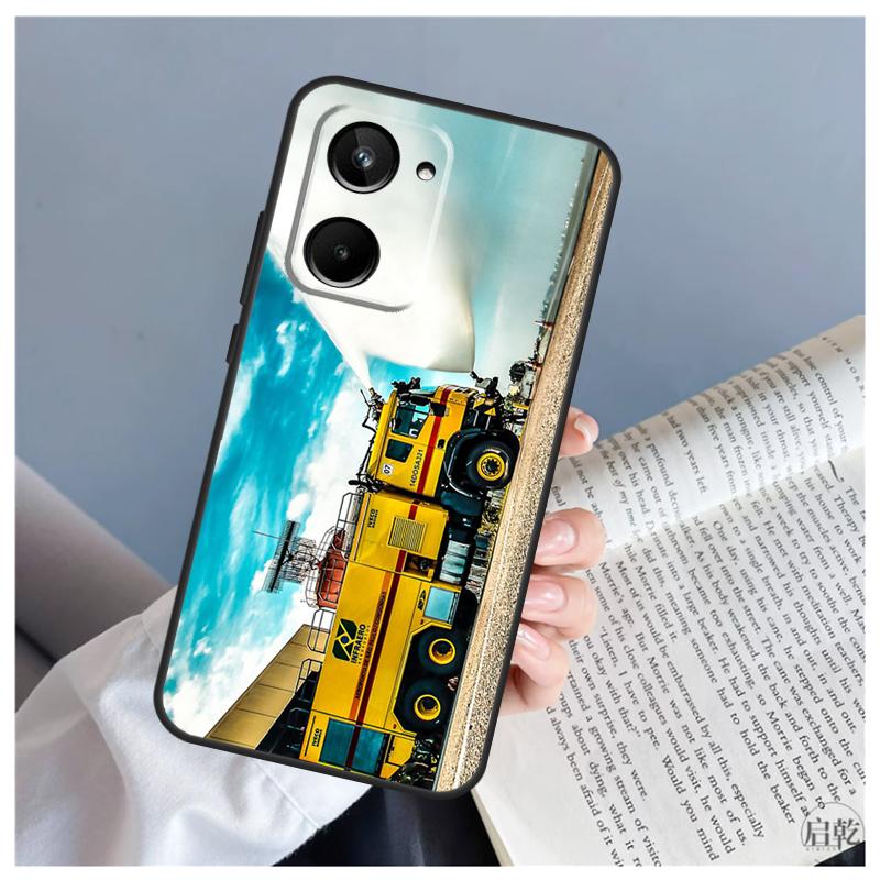 Пожарная машина Для Realme C71 C55 C75 C67 C63 C51 C61 C53 C35 C65 11 12 13 14 15 Pro Plus GT6 GT7 Pro Чехол