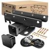 Nilight 2' Inch Rear Bumper Tow Trailer Hitch Receiver Kit, Compatible for 2007-2018 Jeep Wrangler JK 4 Door & 2 Unlimited, W/4-Pin Wiring Harness
