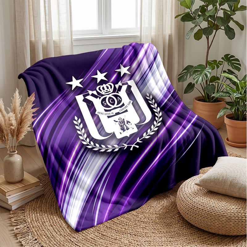 Anderlecht FC Soft Flannel Fleece Blanket Lightweight Cozy Warm Throw Blanket For Sofa Bed Home Decor