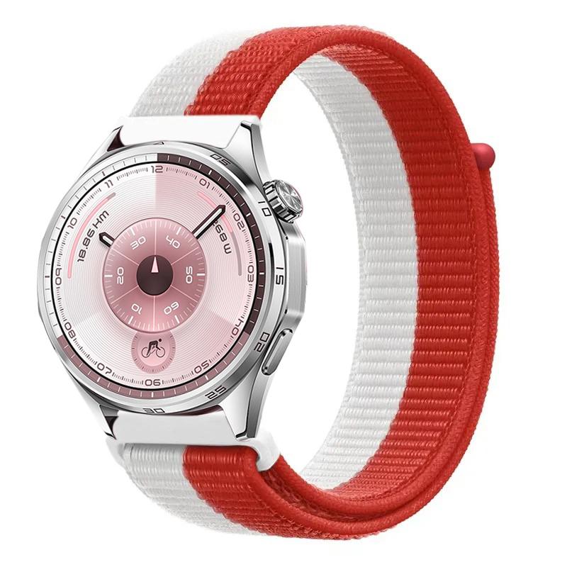 22 мм 20 мм Нейлоновый ремешок для Huawei Watch 5 4 GT6 GT6 Pro GT5-4-3 46 мм Браслет в стиле флага Amazfit Bip 6 Active 2 Balance 2 Correa
