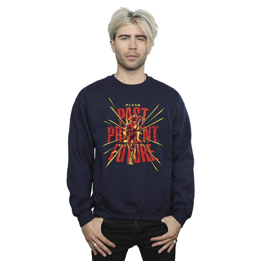 DC Comics Mens The Flash Past Present Future Sweatshirt
