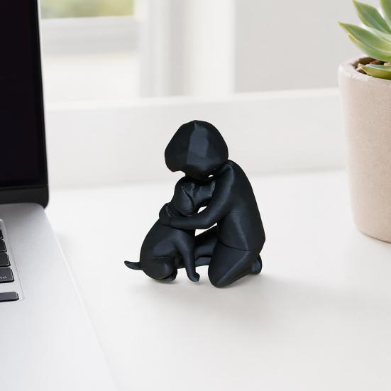 Mini Size Ornament, 3D Printed One-Piece Molding Figurine, Imitation Stone Texture Stable Base Sculpture for Living Room Desk Entrance