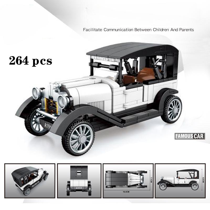 Городской механический классический автомобиль MOC модель кирпичи высокотехнологичный классический кабриолет гоночный автомобиль строительные блоки игрушки для детей