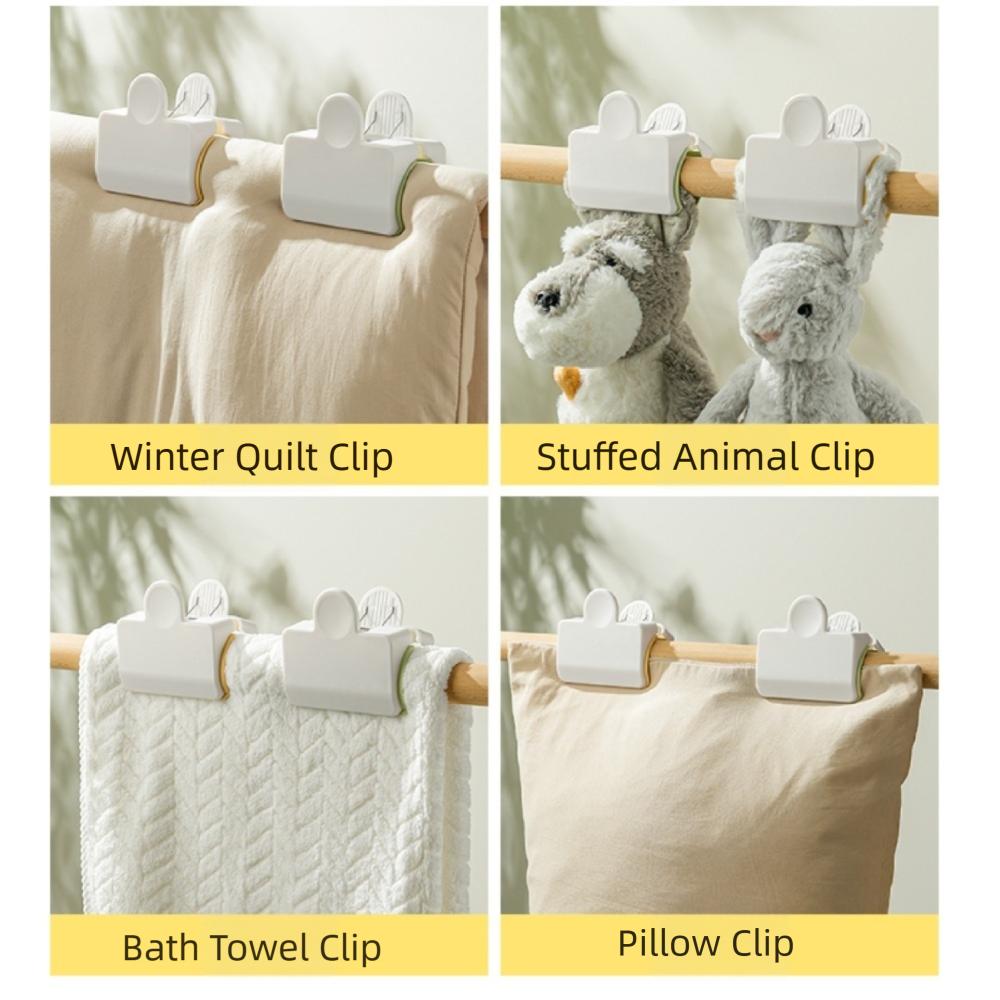 Plastic Beach Towel Fixed Clips Windproof Clothes Pins Useful Quilt Drying Clips