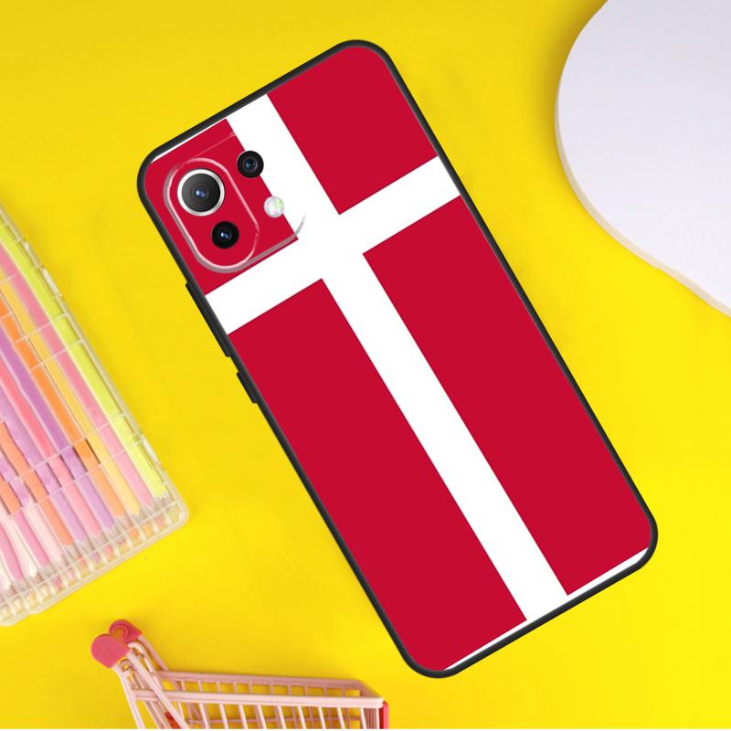 Denmark Flag Cover For Xiaomi 14 Ultra 13 11T 12T 13T 14T Pro POCO X7 X6 Pro X3 X5 F3 F5 M6 F6 Pro Case