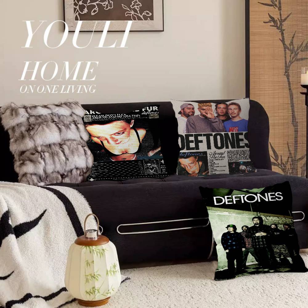 Классическая Подушка-Подушка для Офиса с Логотипом Группы D-Deftones, Чехол на Подушку для Автомобиля 45X45 см, Подушка для Поясницы, Чехол на Подушку для Дивана