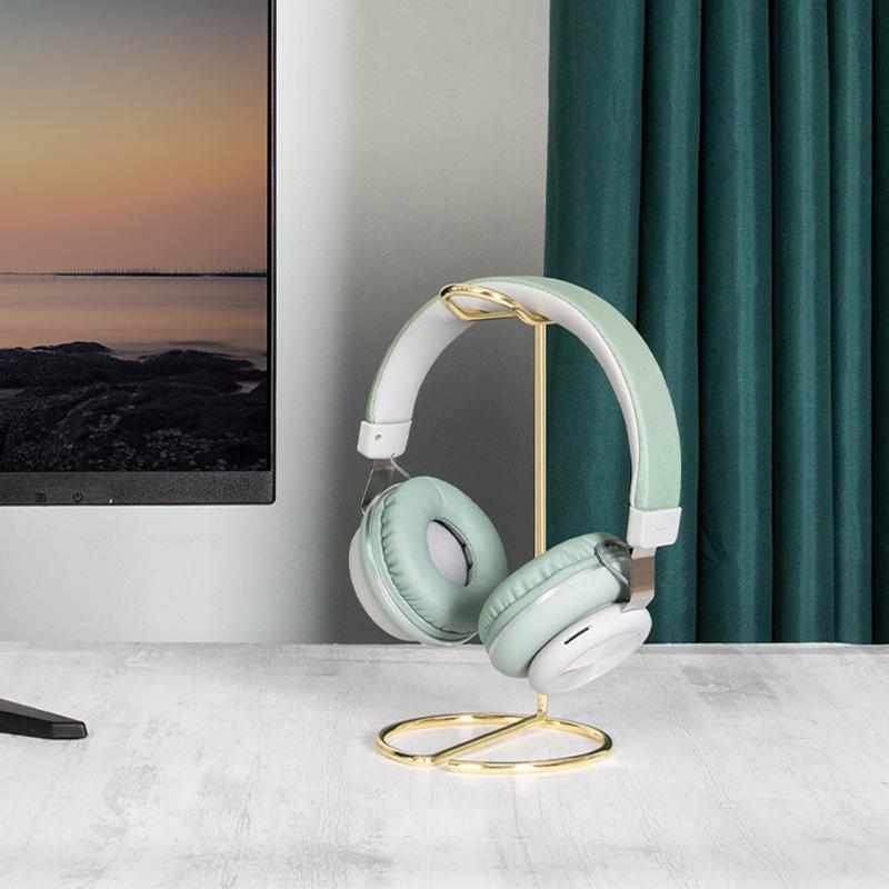 Подставка для наушников, золотая металлическая подставка для гарнитуры, симпатичная, Bluetooth, беспроводная