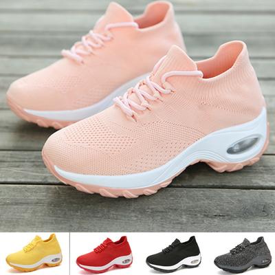 Женская прогулочная обувь без шнуровки, кроссовки, носки на платформе, носки для медсестер с воздушной подушкой, легкая обувь