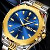 POEDAGAR Luxury Men Wristwatch Waterproof Luminous Week Date Original Man Watch Stainless Steel Sport Quartz Men's Watches