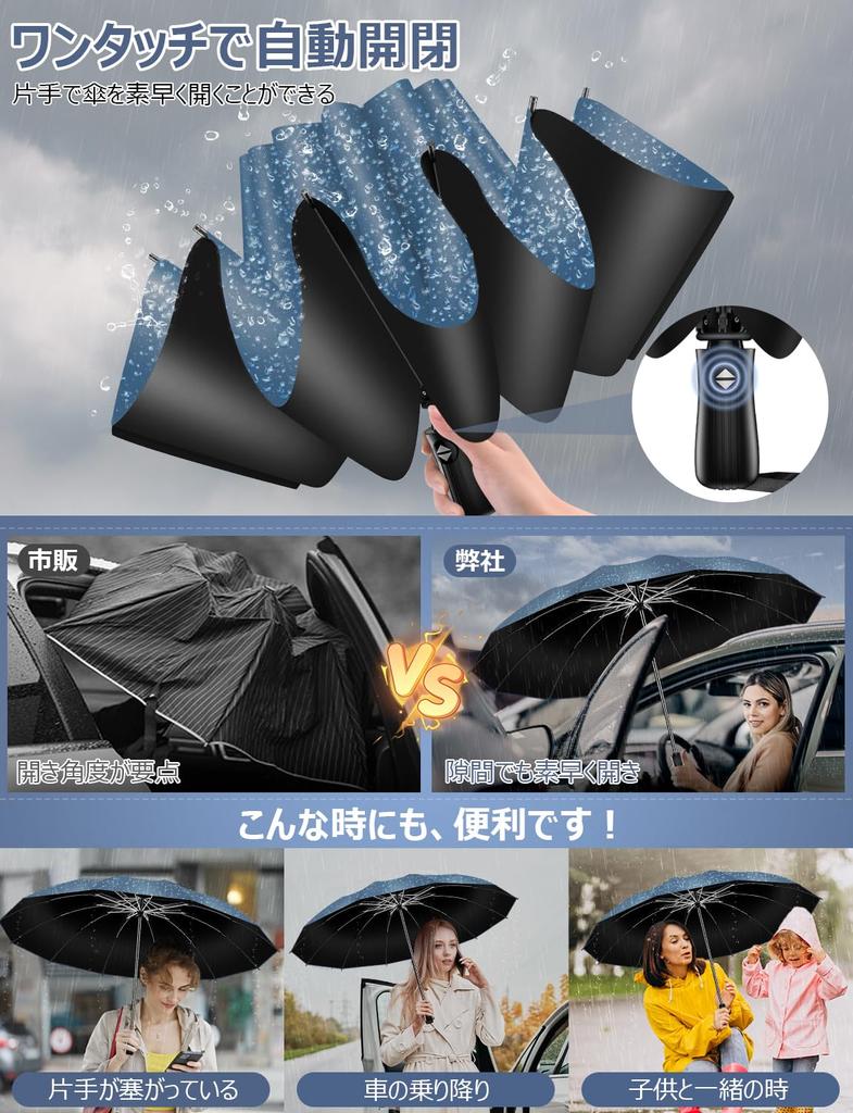 Шедевр Усиленные 12 ребер Обратного сложения Автоматическое открытие и Обратный Супер Вода Очень большой Длинный Ветроустойчивый Складной Для Солнечной и Дождливой