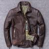 Retro Genuine Leather Jacket for Men First-layer Cowhide Leather Jacket Slim Short Leather Jacket Youth Motorcycle Wear