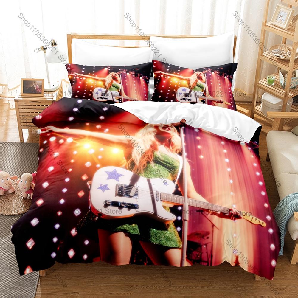Freya Skye Duvet Cover + 2 Pillowcases, British Singer Actress Print Bedding Set Soft Fabric Bedroom Decor Gift for Freya's Fam