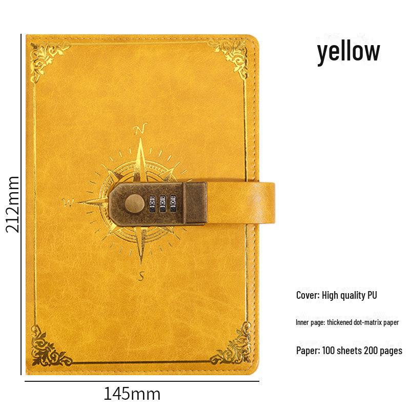 Подарочный набор из ретро-блокнота с паролем формата А5: Ежедневник деловых встреч в офисе с возможностью настраиваемого логотипа.