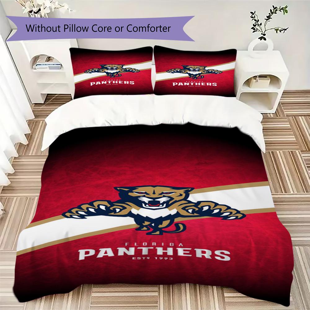 Florida Panther print Pattern Bedding,Quilt Set Quilt Cover Pillowcase Home Birthday Gift (1*duvet cover+2*pillowcase,without core)ZSJT0917180