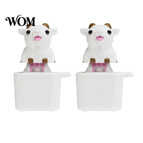 Sensory Tactile Feedback Toy 1/2Pcs Goat Keyboard Fidget with Sound, Rechargeable Sheep Finger Clicker Type C Toy, Animal Push Button Decompression