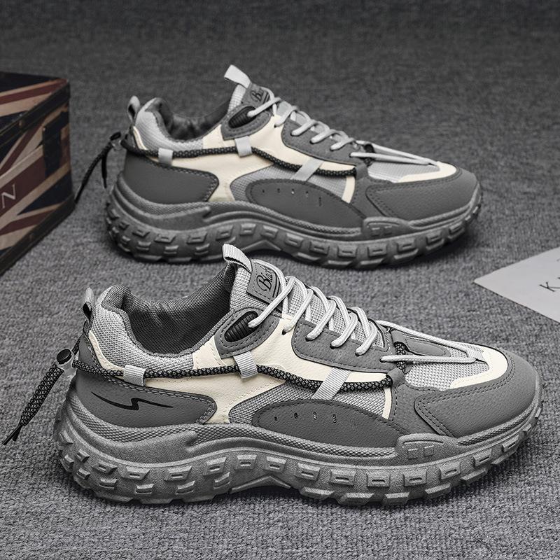 Dad Shoes Men's Spring New Spring and Autumn Breathable Casual Heightened Running Student Tire Soles Sports Trendy Shoes
