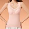 Women's Thermal Tank Tops with Built In Bra Lace Padded Sleeveless Camisole Undershirt Soft Warm Base Layer Vest