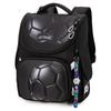 Orthopedic School Bags for Boys 3D Football Black Backpack School Waterproof Kids Bookbag for 7-9 Years