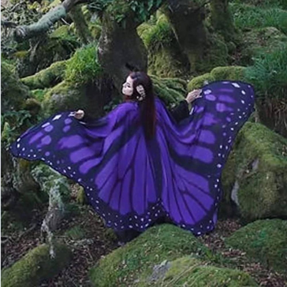 Halloween Butterfly Peacock Shawl Moth Butterfly Cosplay Costumes Beautiful Butterfly Cape Banquet