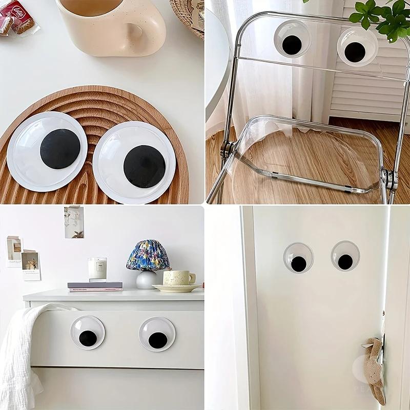 1Pair Self Adhesive Cute Huge Googly Eyes Fridge Wall Sticker Funny Large Black Plastic Eyes Sticker Diy Scrapbook Dolls Eyeball