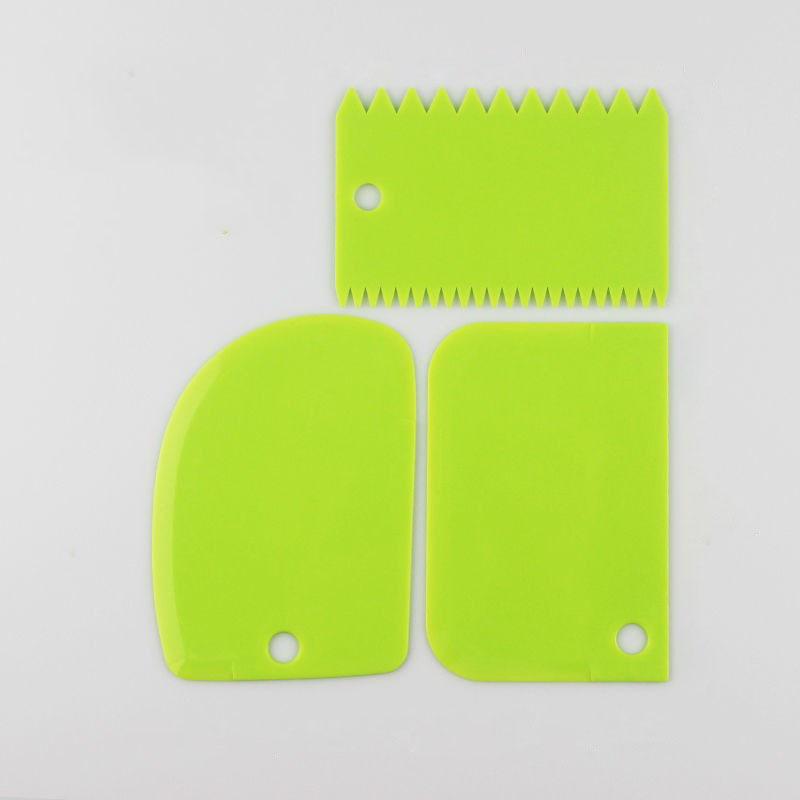 3Pcs/Set Dough Cutter Cake Bread Slicer Baking Pasty Tools Scraper Cake Blade Spatula Cake Cream Scraper Pasty Scraper Kitchen Tools